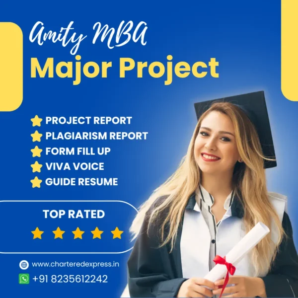 Amity mba major project report for semester iv