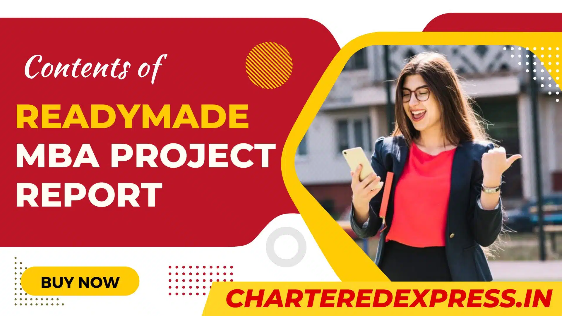 Contents of readymade mba project report