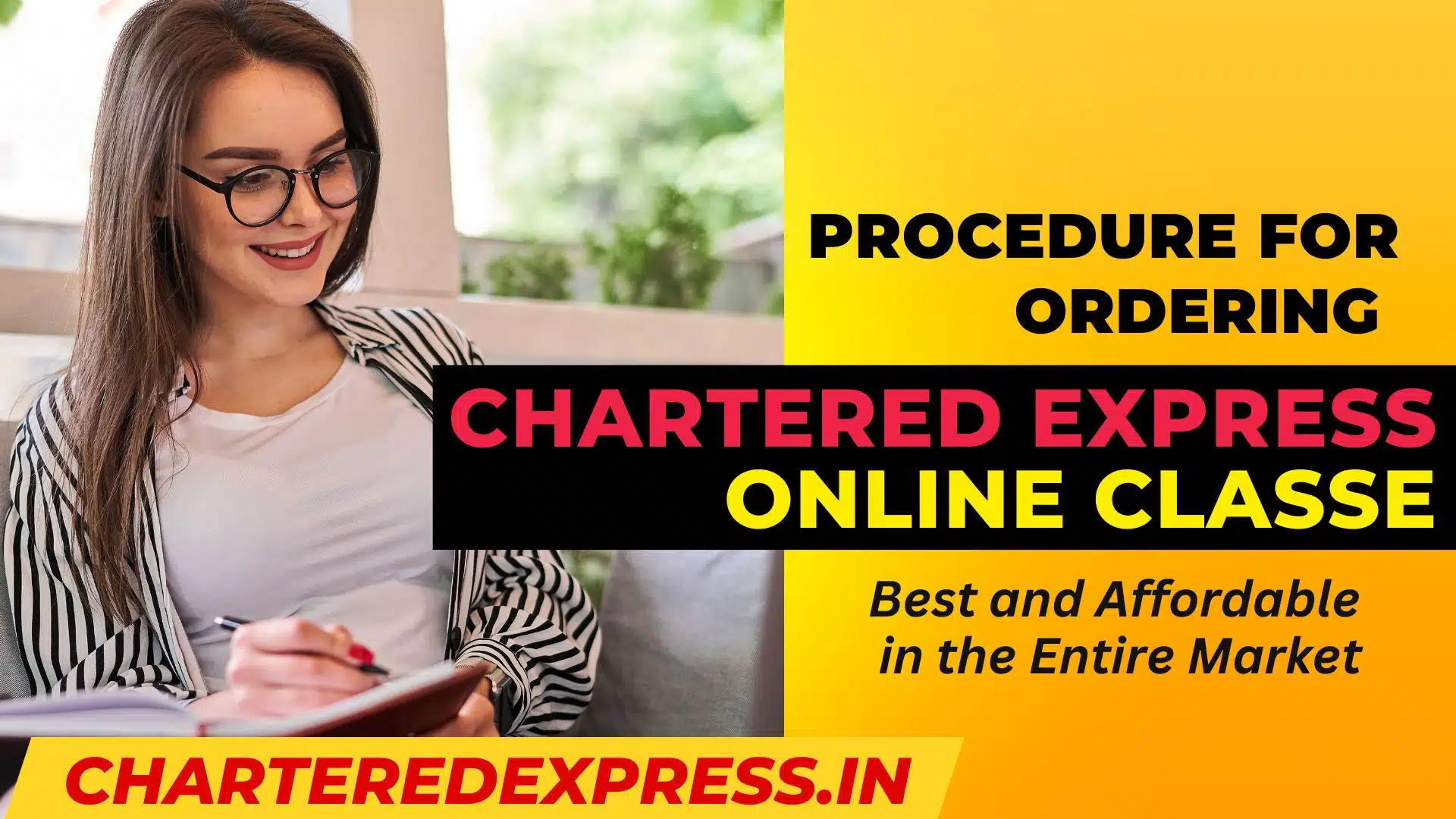 Procedure for ordering the chartered express online classes